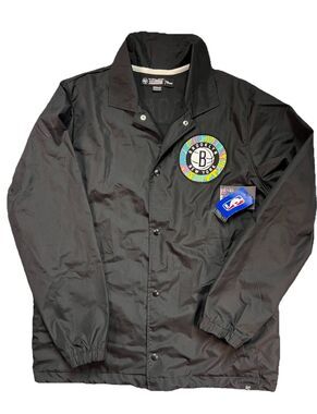 47 Brand Popaganda x Brooklyn Nets Global Artist Project Black Jacket Medium NWT